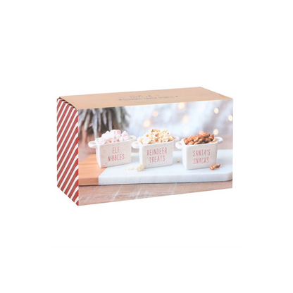 3 Ceramic Christmas Snack Bowls – Santa, Reindeer, Elf – view 5