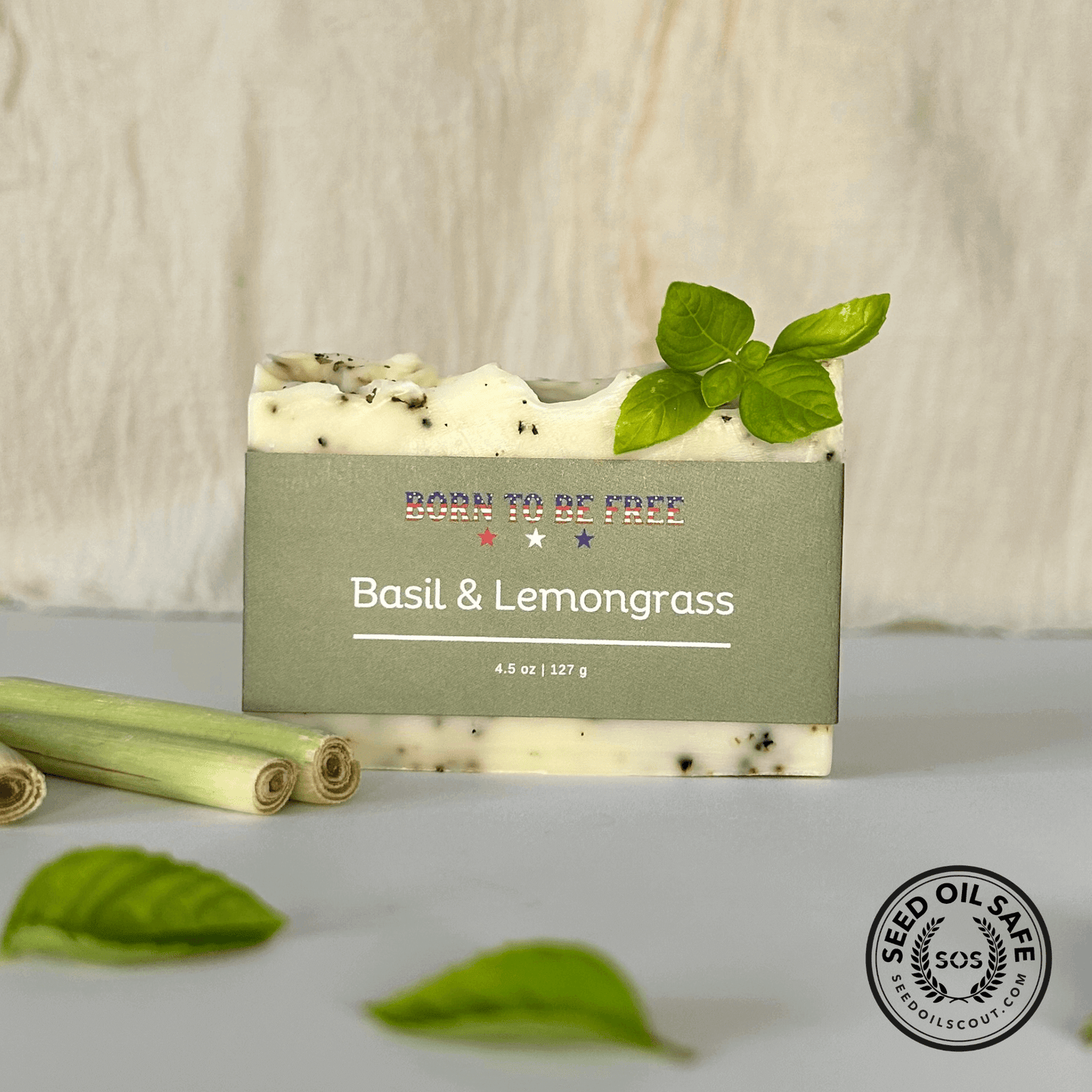 Aapon Mini Market Ltd - Basil & Lemongrass Tallow Soap Bar