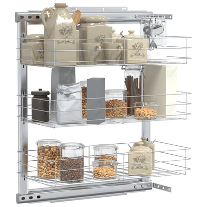 Aapon mini market -NNEVL 3-Tier Pull-out Kitchen Wire Basket Silver