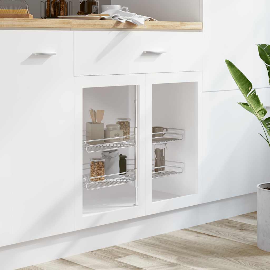 Aapon mini market -NNEVL 2-Tier Kitchen Wire Basket Silver