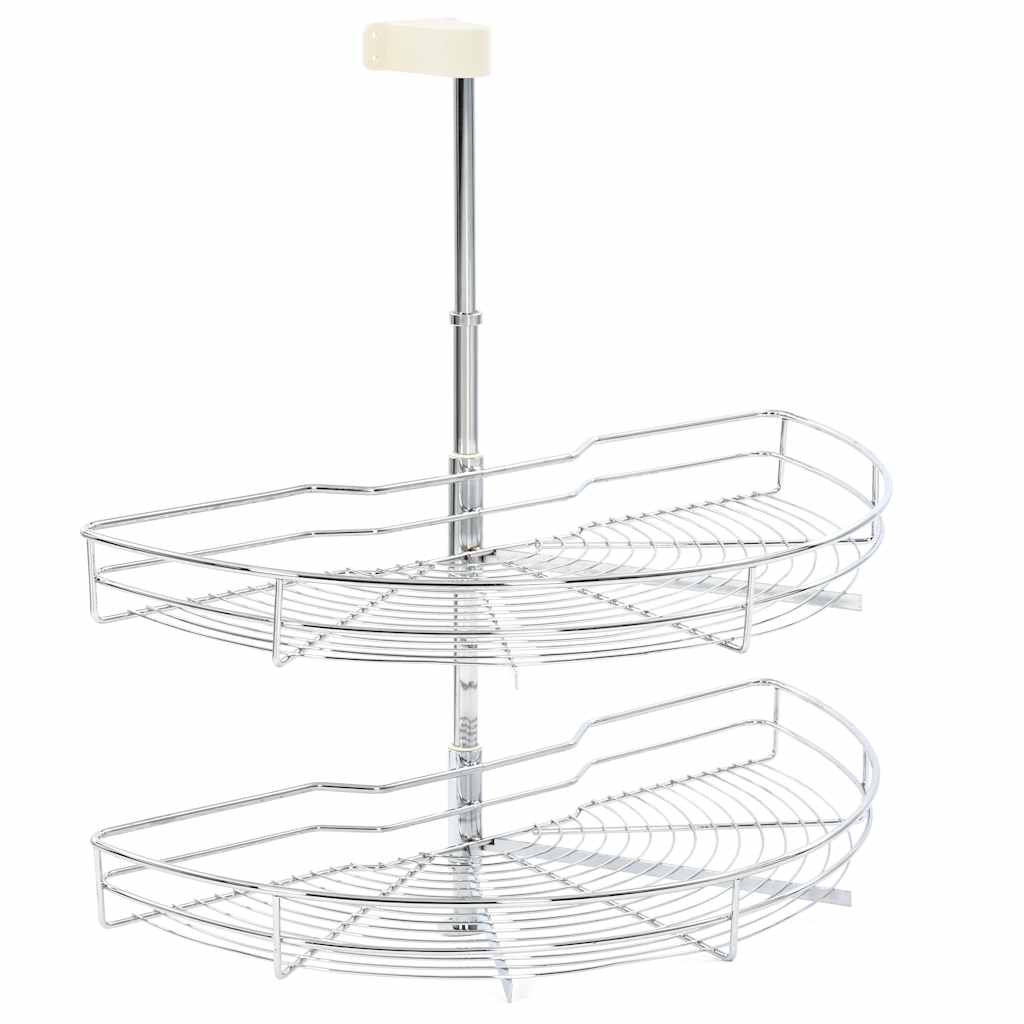Aapon mini market -NNEVL 2-Tier Kitchen Wire Basket Silver