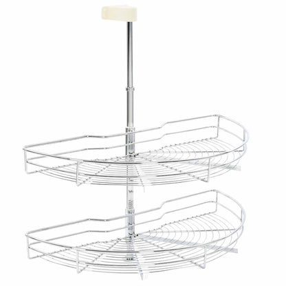 Aapon mini market -NNEVL 2-Tier Kitchen Wire Basket Silver