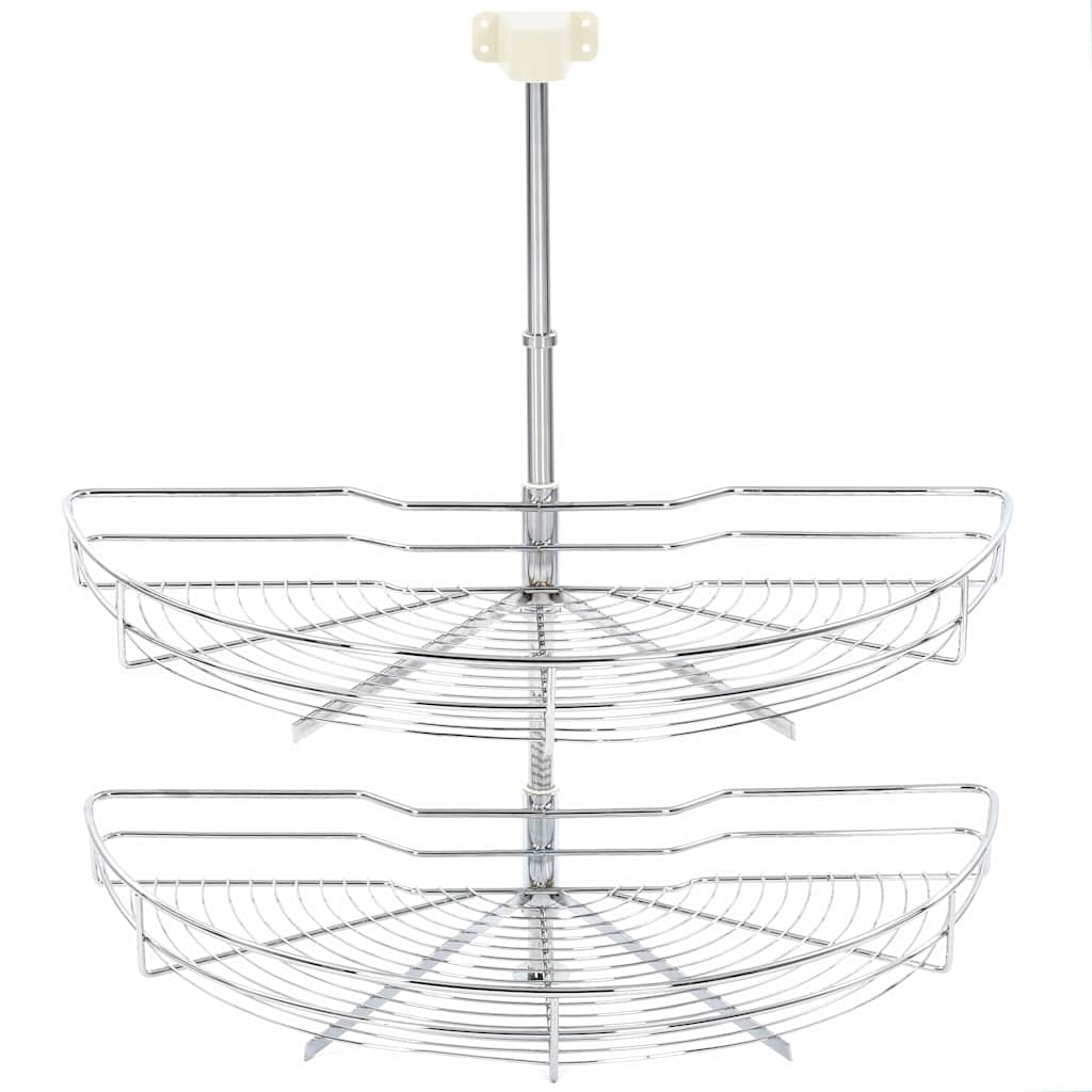 Aapon mini market -NNEVL 2-Tier Kitchen Wire Basket Silver
