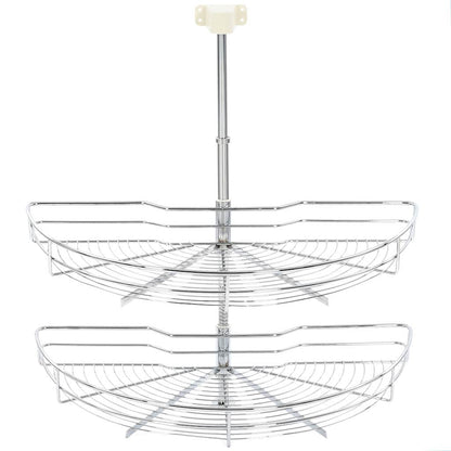 Aapon mini market -NNEVL 2-Tier Kitchen Wire Basket Silver