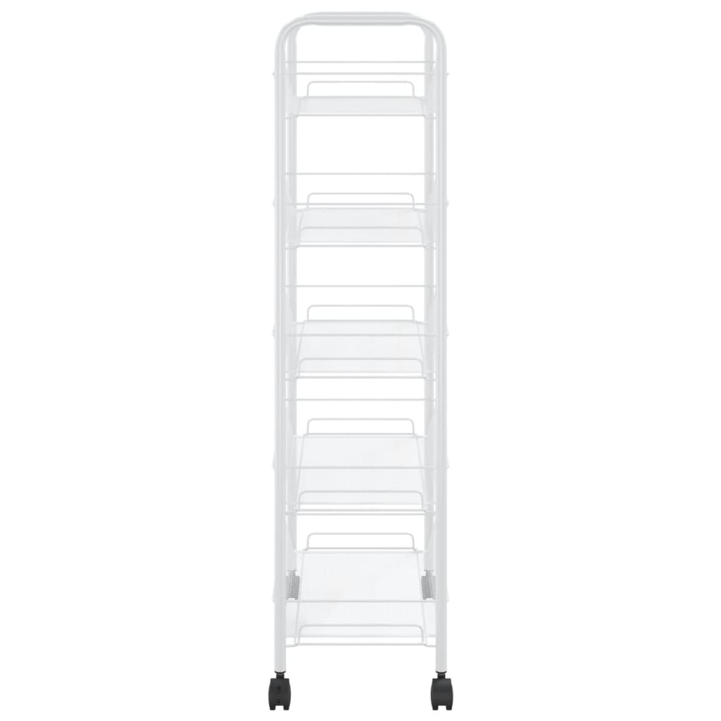 Aapon mini market -NNEVL 5-Tier Kitchen Trolley White
