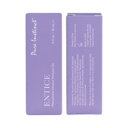 Pure Instinct Pheromone Perfume Oil Entice Dropper 0.5 oz.