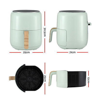 Devanti 5L Air Fryer Touch Control 1700W Green-2