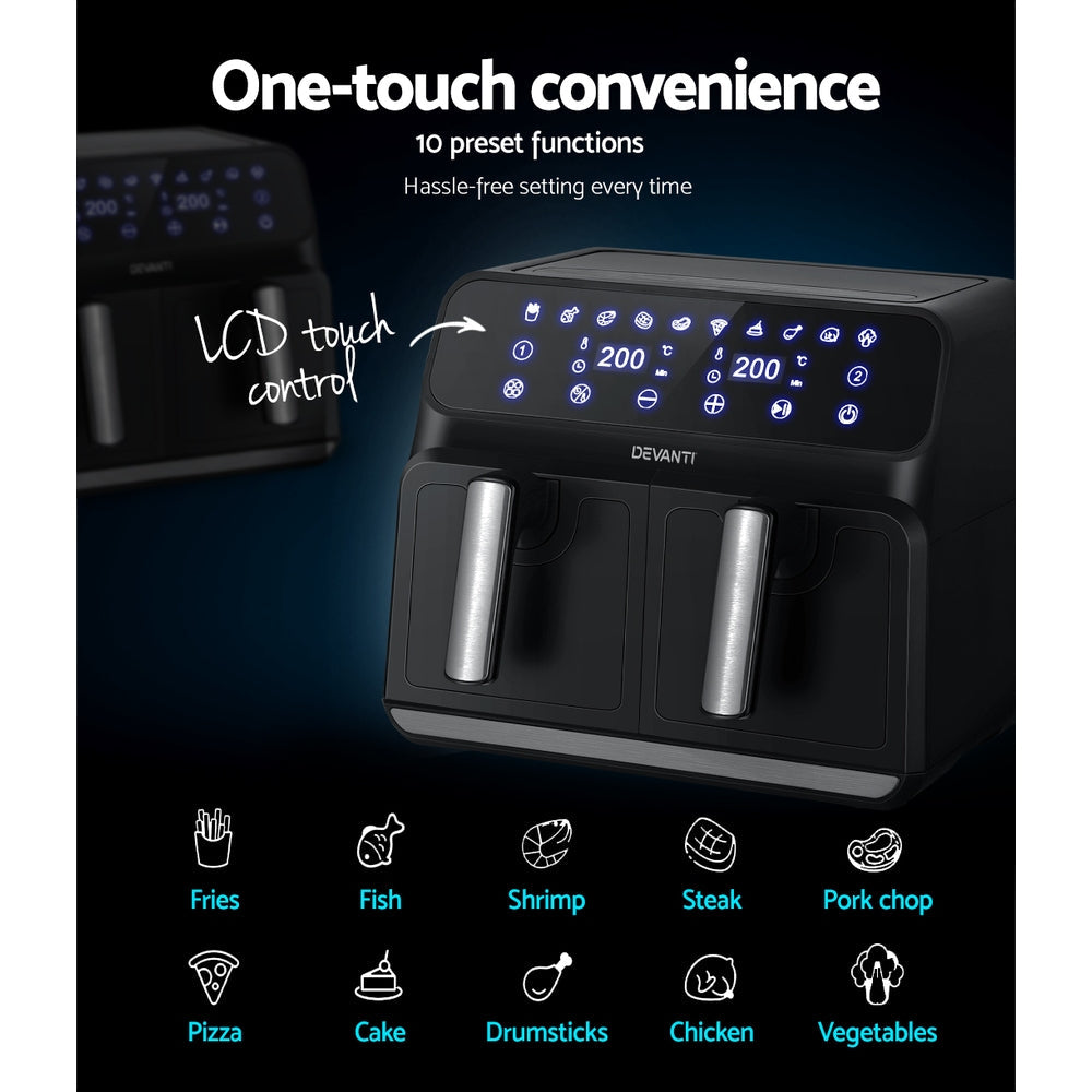 NNEDSZ Devanti 8L Dual Zone Air Fryer