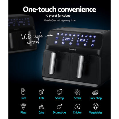 NNEDSZ Devanti 8L Dual Zone Air Fryer