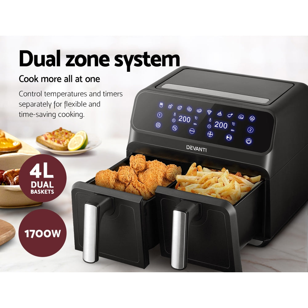 NNEDSZ Devanti 8L Dual Zone Air Fryer