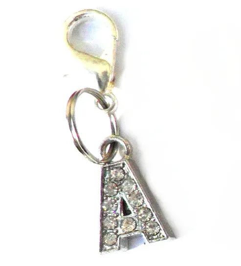 Aaponminimarket A–Z Crystal Letter Pet Charms