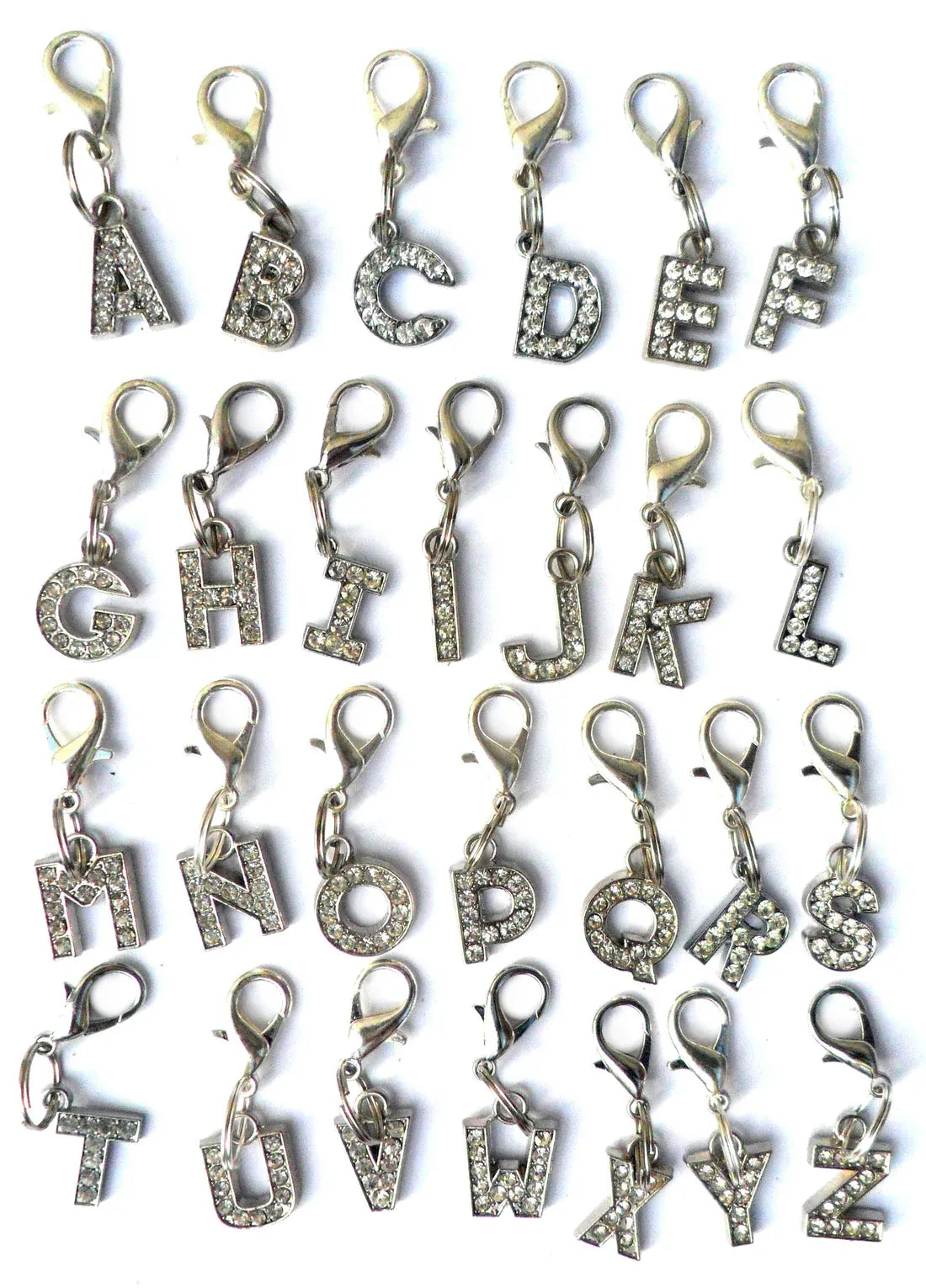 Aaponminimarket A–Z Crystal Letter Pet Charms