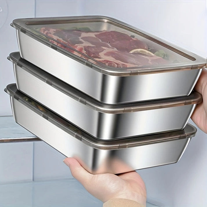 Aaonminimarket Leak-Proof Steel Food Containers