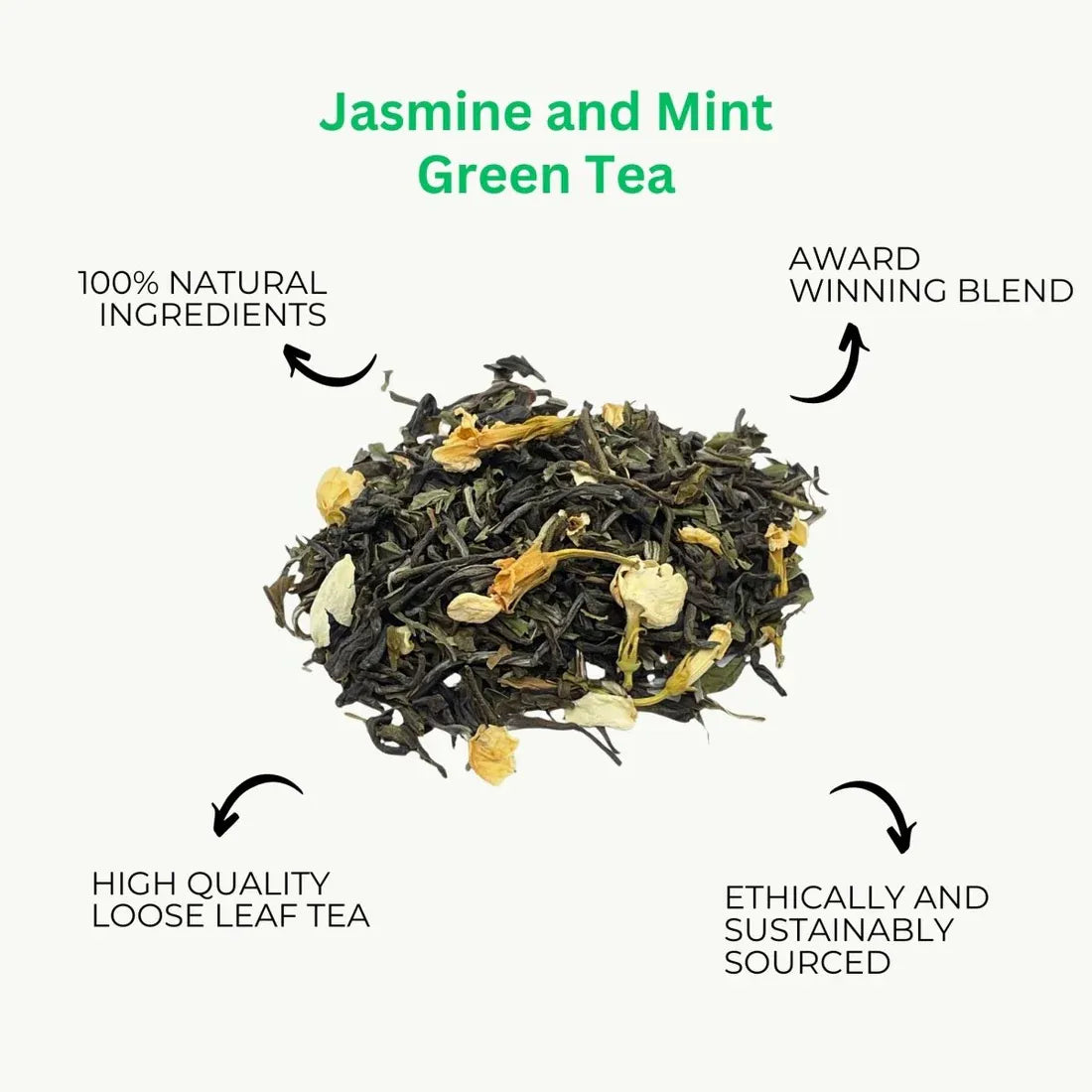 Aapon Mini Market Jasmine & Mint Green Tea - Loose Leaf