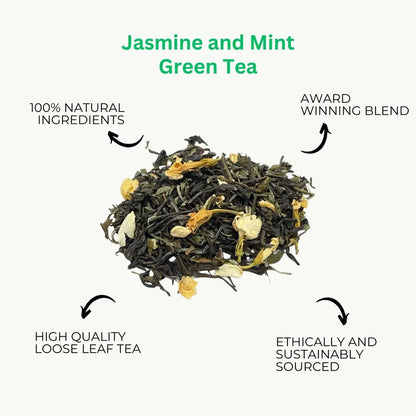 Aapon Mini Market Jasmine & Mint Green Tea - Loose Leaf