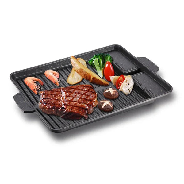 Korean non-stick grill pan for indoor barbecue