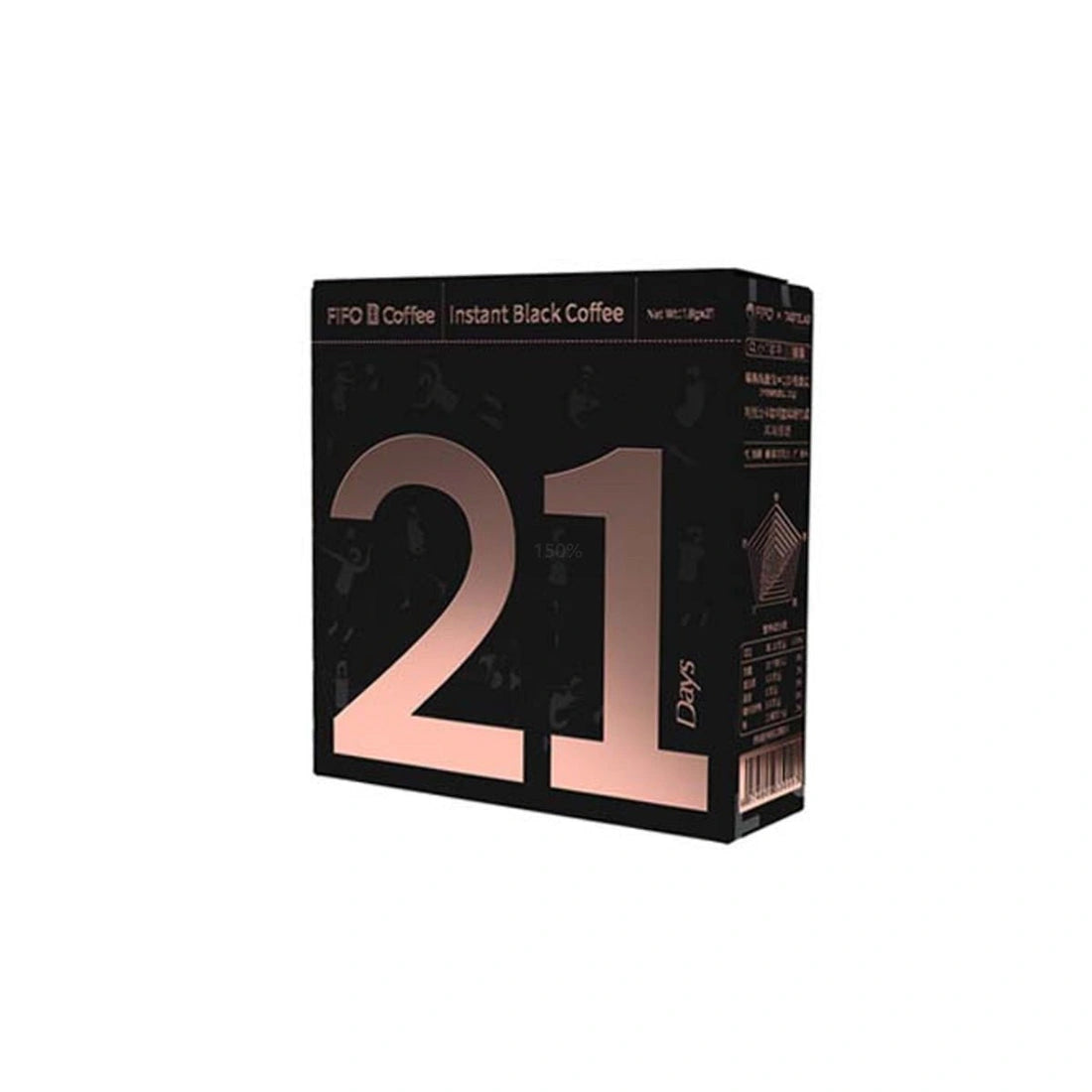 Aaponminimarket 21 Days Fitness Instant Dissolve Black Coffee 37.8g (21 Strips)