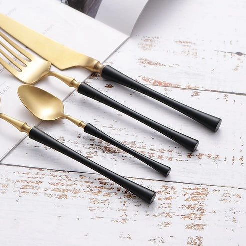 Aaponminimarket 304 Stainless Steel Steak Cutlery Set