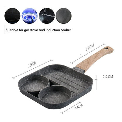 Aaponminimarket 4-Hole Omelet & Egg Frying Pan
