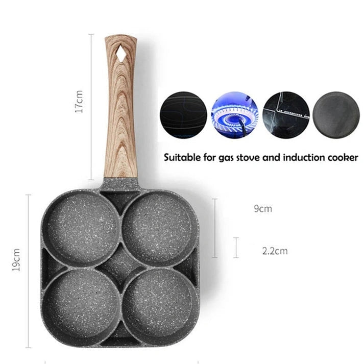 Aaponminimarket 4-Hole Omelet & Egg Frying Pan