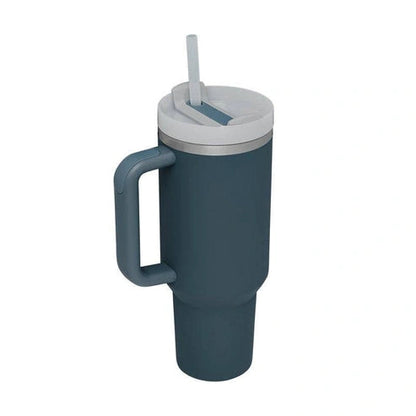 Aaponminimarket 40 oz Insulated Stainless Steel Travel Mug with Handle & Straw (BPA-Free)