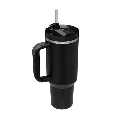Aaponminimarket 40 oz Insulated Stainless Steel Travel Mug with Handle & Straw (BPA-Free)