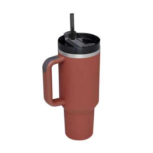 Aaponminimarket 40 oz Insulated Stainless Steel Travel Mug with Handle & Straw (BPA-Free)