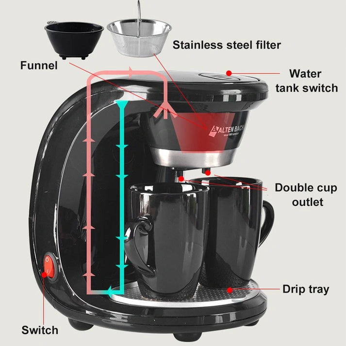 Aaponminimarket 450W Steam Drip Coffee Maker