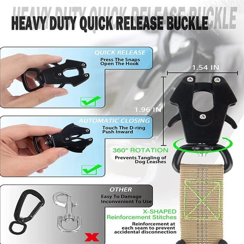 Aaponminimarket 4 in 1 Shock Absorbing Dog Leash