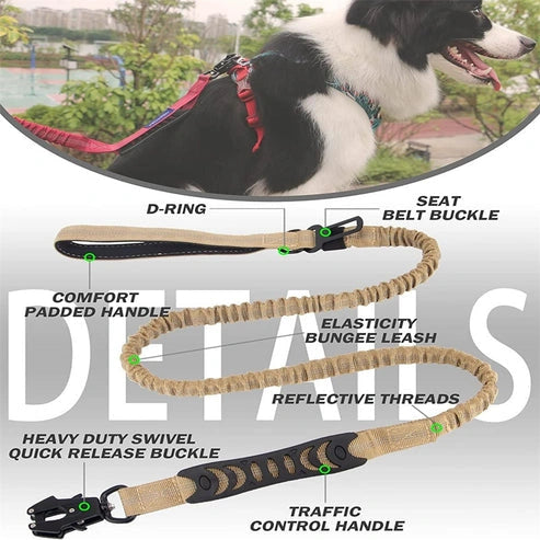 Aaponminimarket 4 in 1 Shock Absorbing Dog Leash