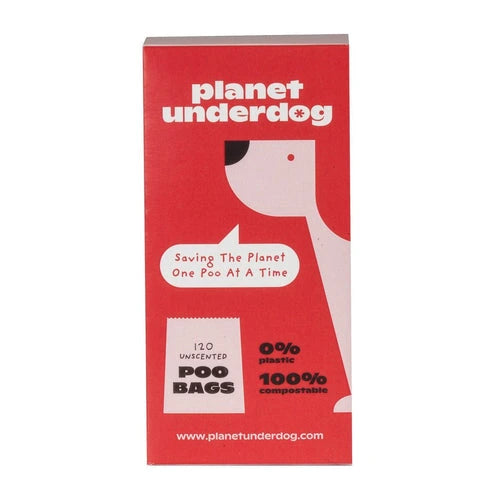 Aaponminimarket 60 Planet Underdog Compostable Dog Poop Bags - Red Box