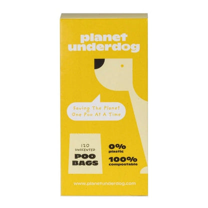 Aaponminimarket 60 Planet Underdog Compostable Dog Poop Bags - Yellow Box