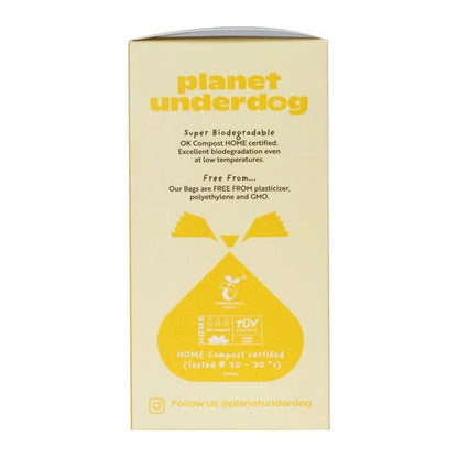 Aaponminimarket 60 Planet Underdog Compostable Dog Poop Bags - Yellow Box
