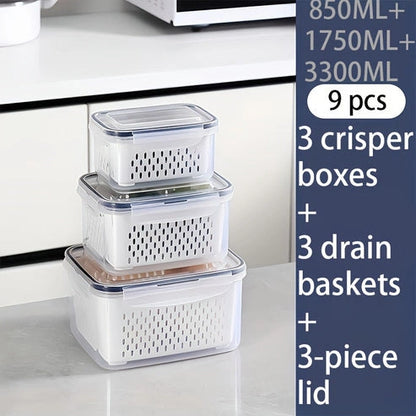Aaponminimarket 9pcs BPA-Free Plastic Food Storage Containers Set