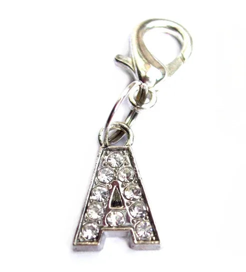 Aaponminimarket A–Z Crystal Letter Pet Charms