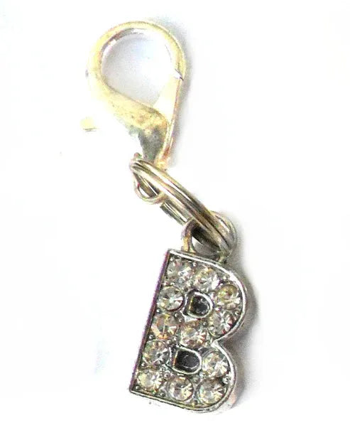 Aaponminimarket A–Z Crystal Letter Pet Charms