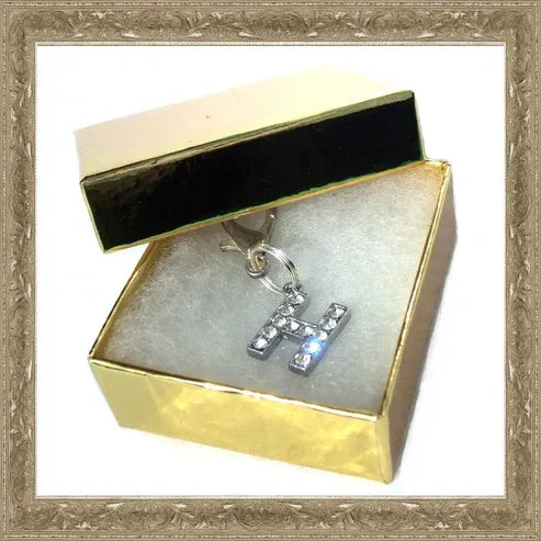 Aaponminimarket A–Z Crystal Letter Pet Charms