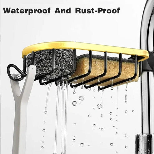 Aaponminimarket Adjustable Faucet Sink Shelf Drainage Rack