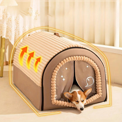 Aaponminimarket All-Season Pet Bed Kennel for Small to Large Pets