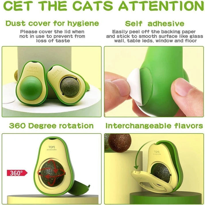 Aaponminimarket Avocado Catnip Wall Toy for Feline Fun