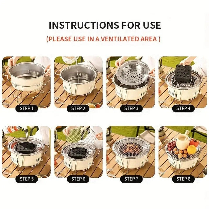Aaponminimarket BBQ Grill Portable Tabletop