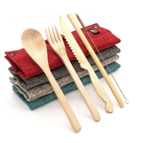 Aaponminimarket Bamboo cutlery set