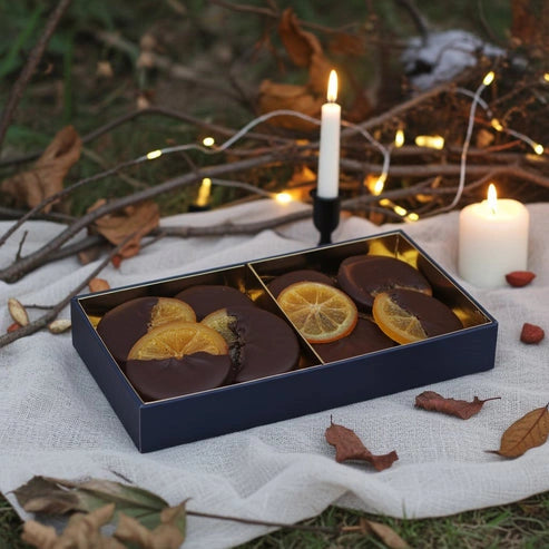 Aaponminimarket Belgian Dark Chocolate Dipped Candied Orange and Lemon Slices, 188g
