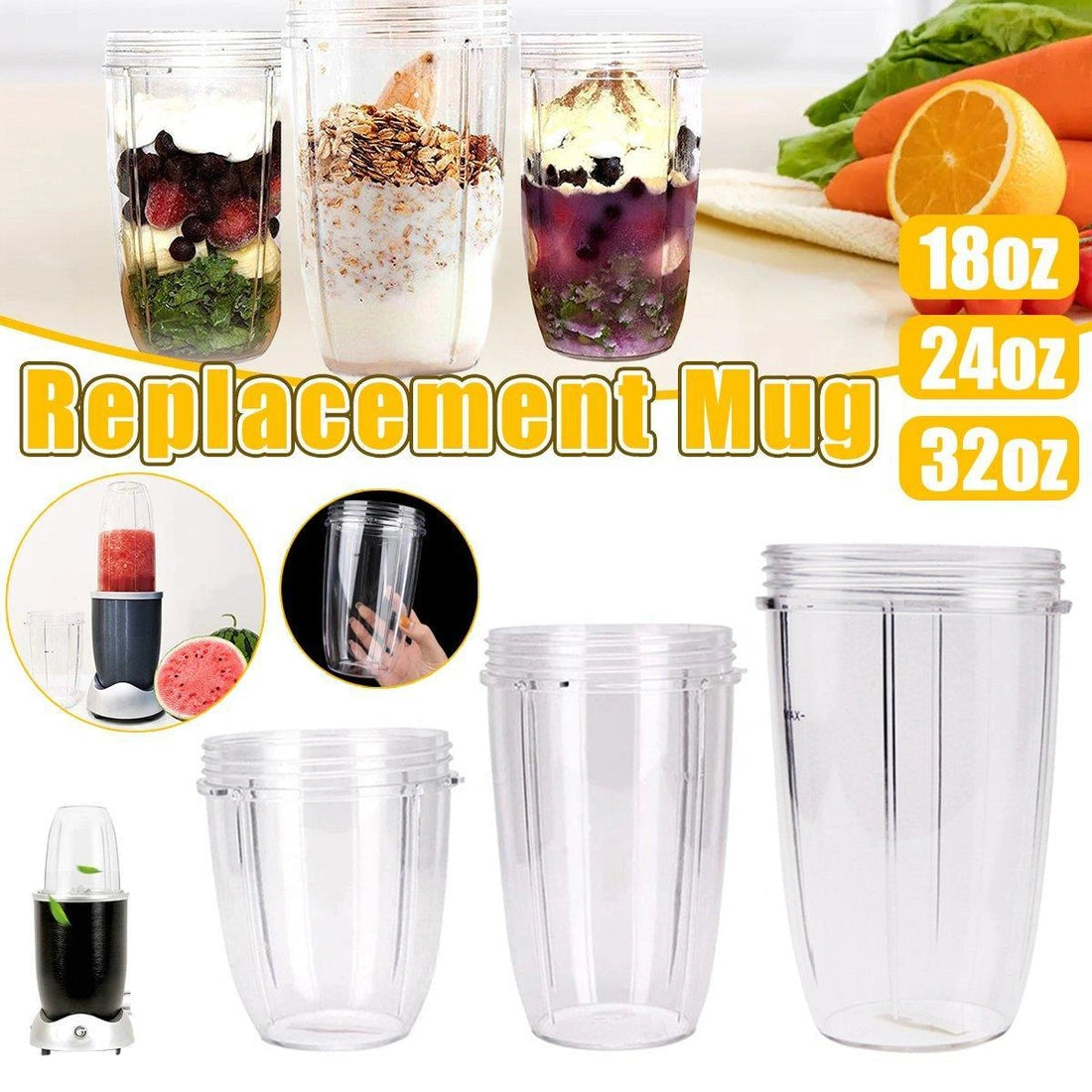 Aaponminimarket Blender Cup Replacement Set