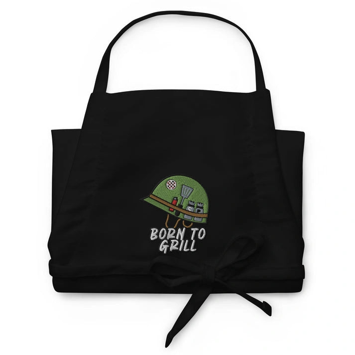 Aaponminimarket Born to Grill Cooking Apron