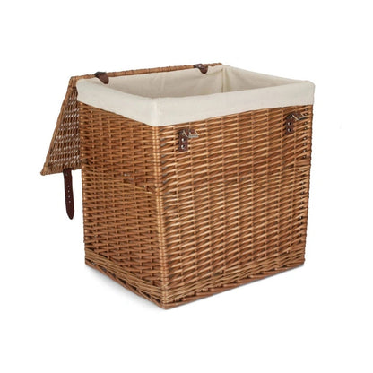 Aaponminimarket Boutique Double Steamed Wicker Laundry Basket With Lining