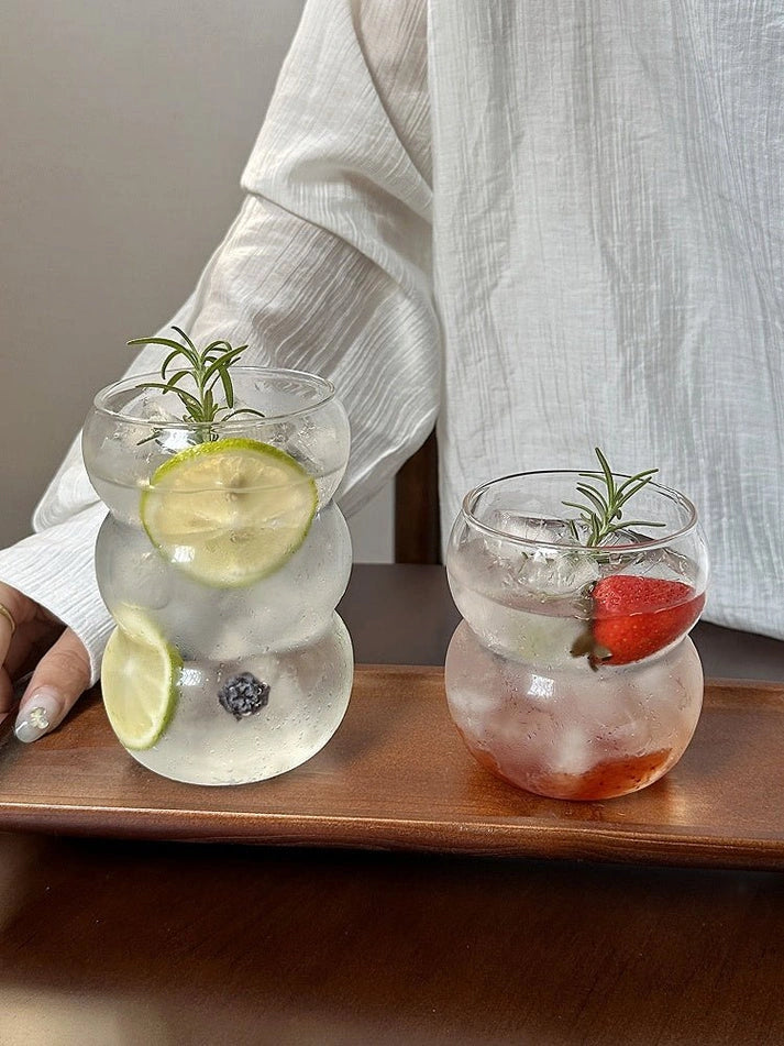 Aaponminimarket Bubble Shaped Glass Coffee Cups