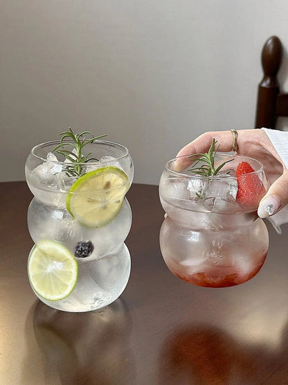 Aaponminimarket Bubble Shaped Glass Coffee Cups