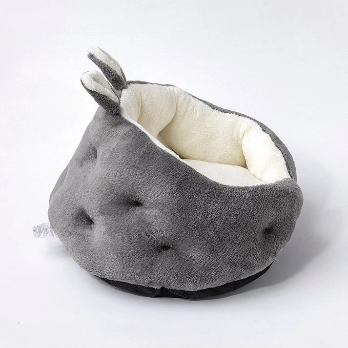 Aaponminimarket Bunny Ear Design Pet Bed Cozy Plush Dog & Cat Bed