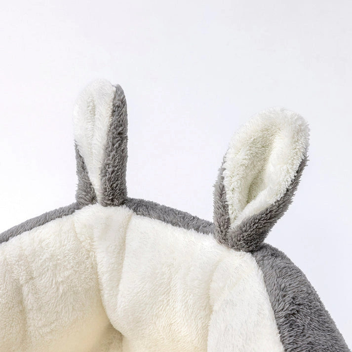 Aaponminimarket Bunny Ear Design Pet Bed Cozy Plush Dog & Cat Bed